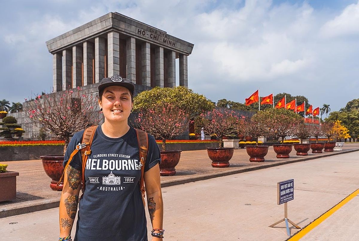 Ho Chi Minh's mausoleum in Hanoi, Vietnam