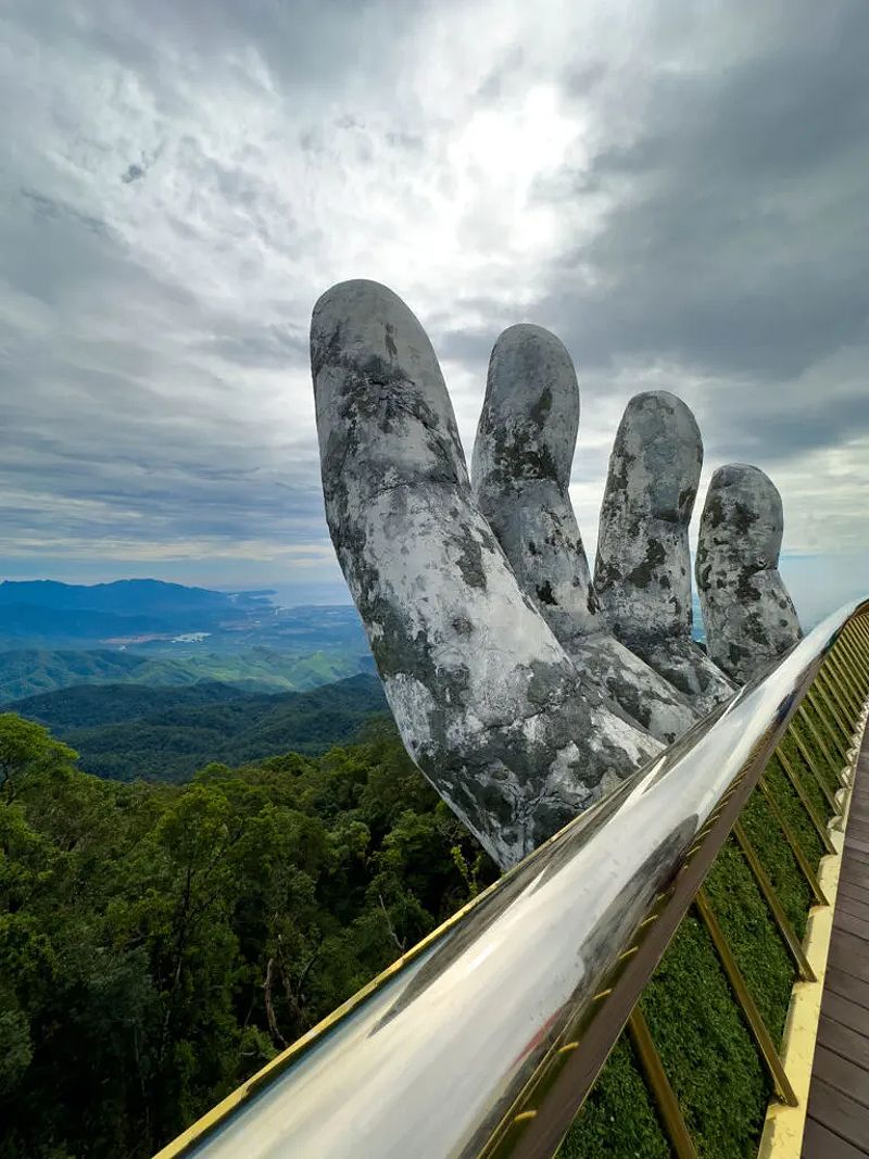 Iconic hand holds up Golden Bridge of Ba Na Hills