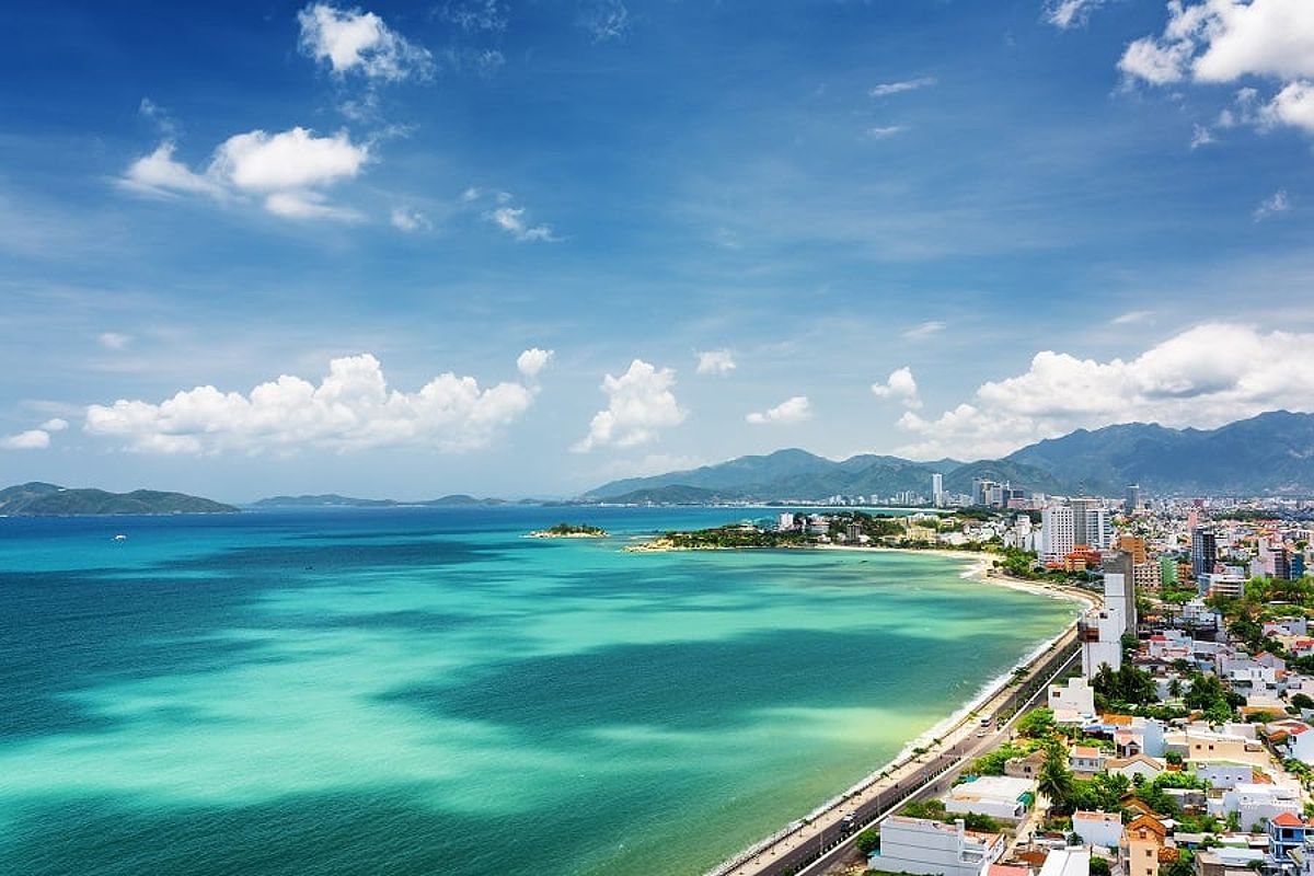 Nha Trang Beach with soft sand and calm waters