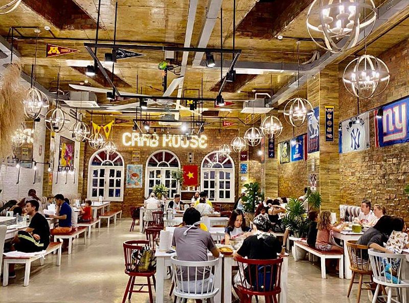 The restaurant space has a cozy feel