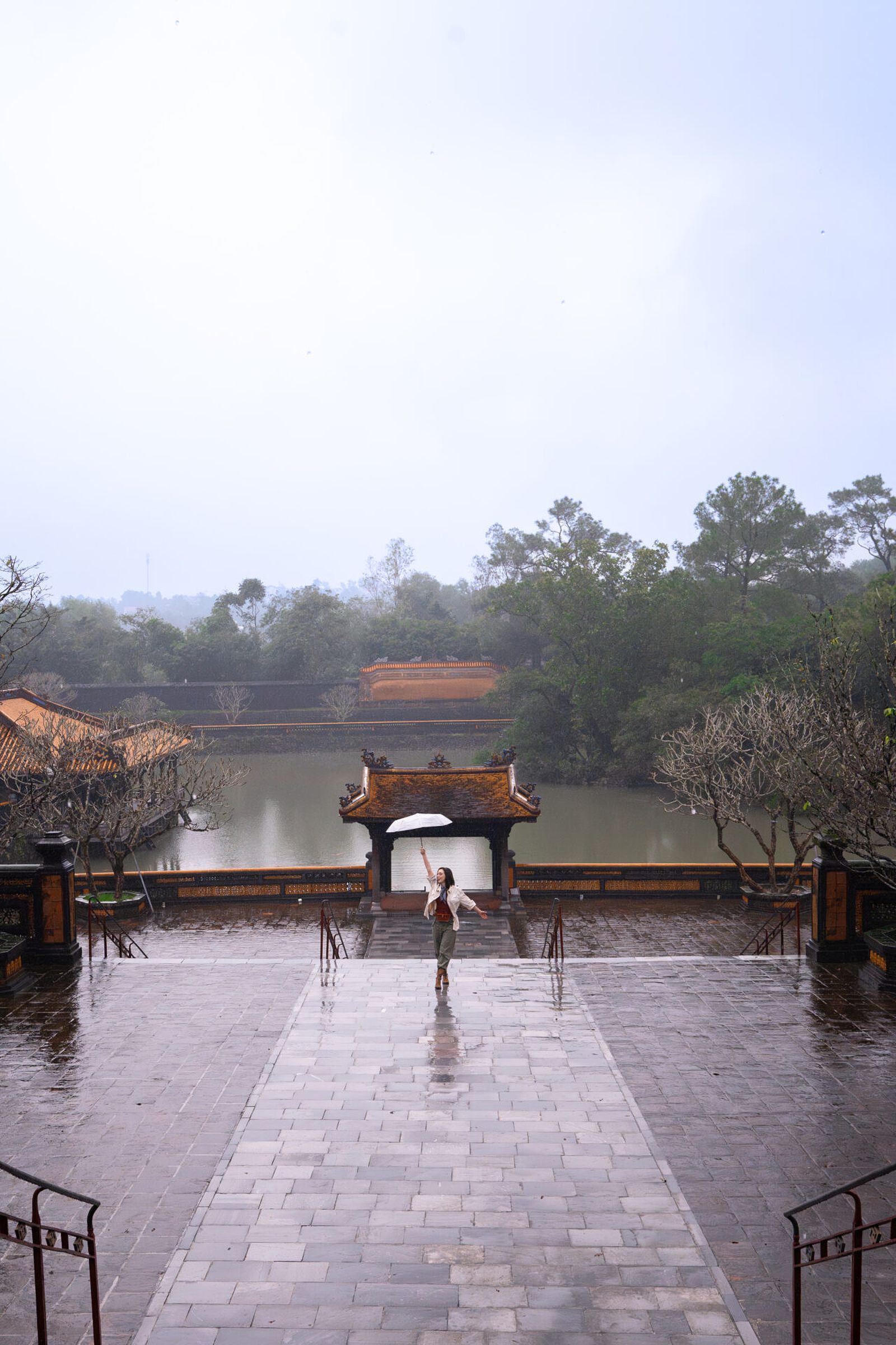 Travel Blogger Jordan Gassner at the Tomb of Tu Duc