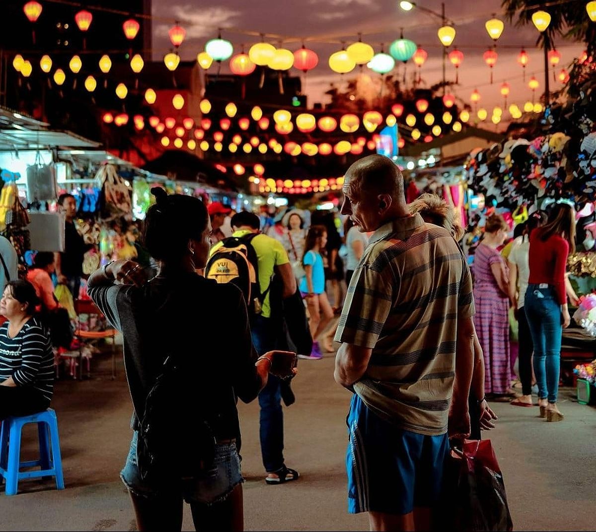 Vibrant nightlife at Nha Trang night market